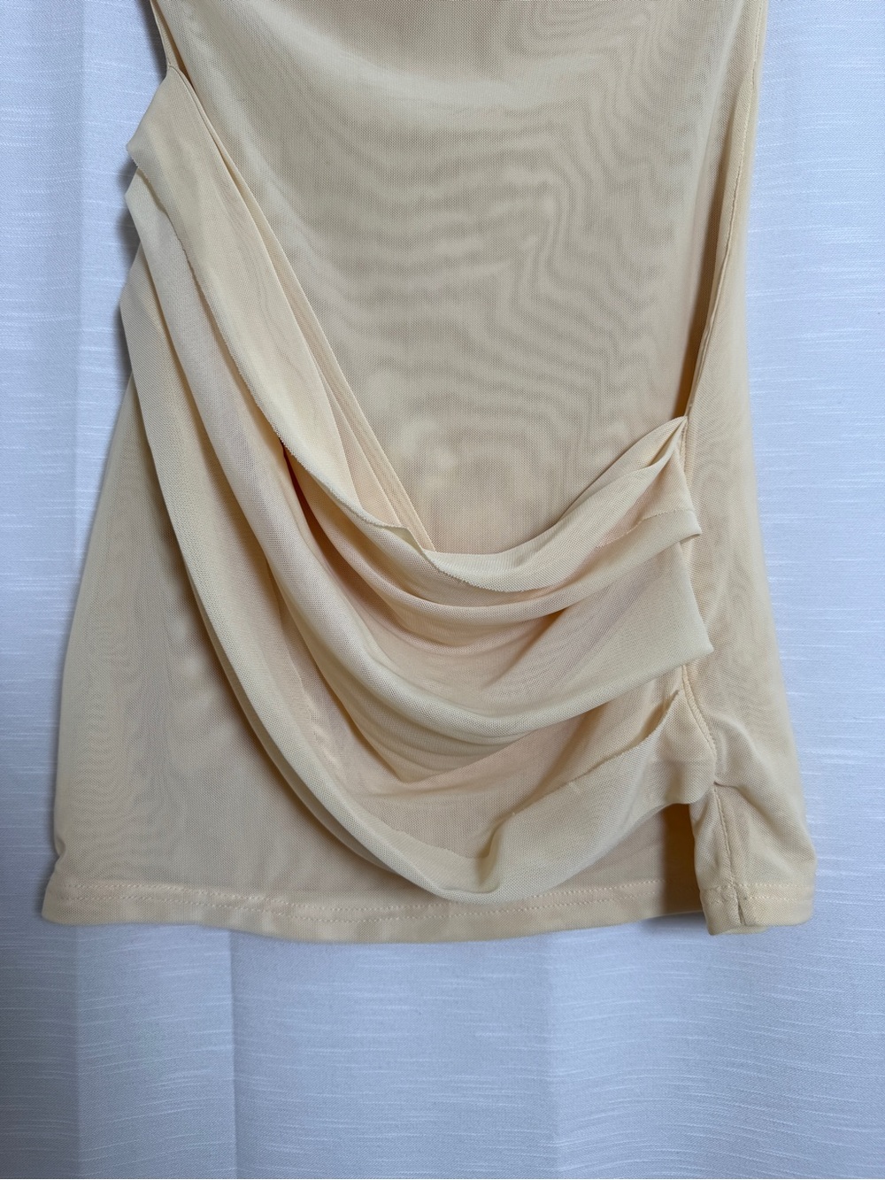 Peppermayo Cream Halter Mini Dress Ruched Bodycon Open Back | Size S - Picture 10 of 12